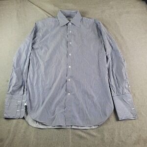 Ermenegildo Zegna Shirt Mens 16.5 42 Regular Button Up Long Sleeve French Cuff